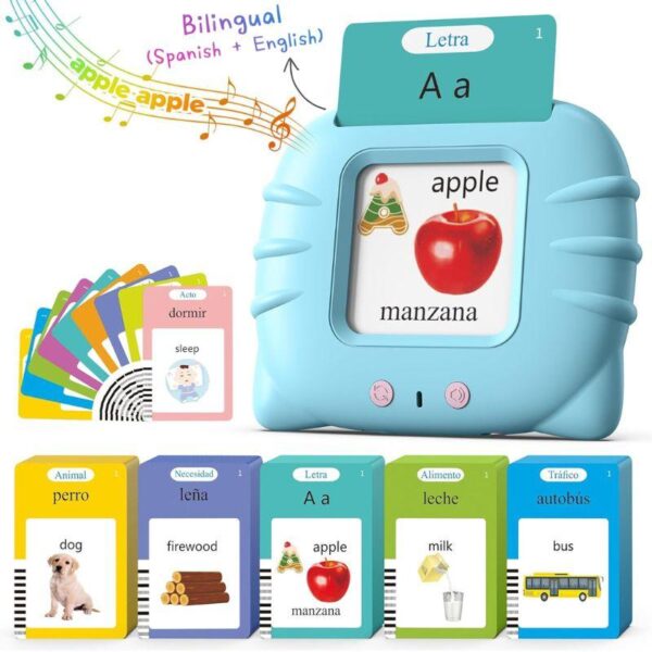 aprenplay Bilingual Talking Flash Cards for Kids (English/ Spanish)
